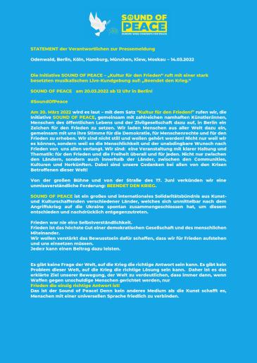 Titel Sound of Peace