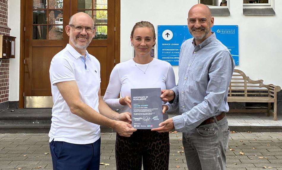 Michael Brill (CEO D.LIVE), Lilian Petersen (Projektleiterin D.COLLEGE), Johannes Everke (Geschäftsführer BDKV) 