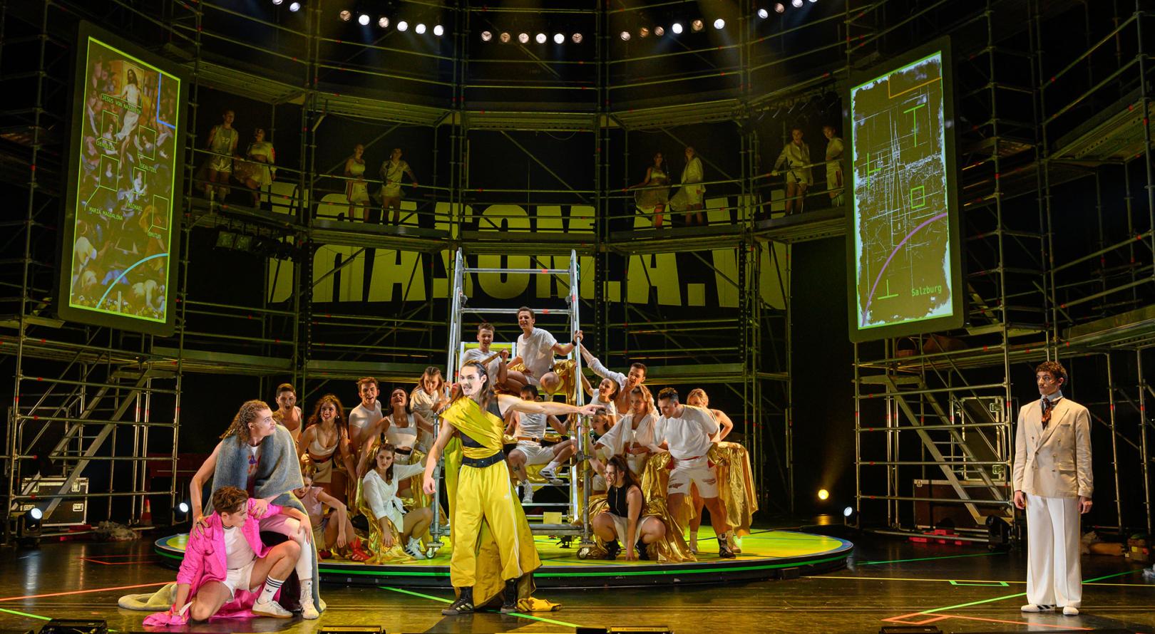 Szenenbild aus dem Musical „Mozart“ am Münchner Prinzregententheater