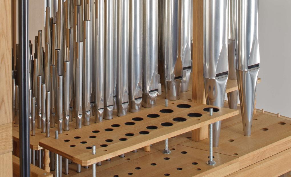 Orgepfeiffen der Forschungsorgel im Fraunhofer-Institut für Bauphysik in Stuttgart