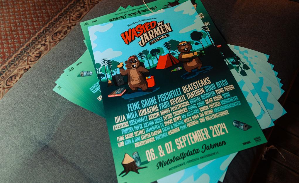 Plakat für das Festival Wasted in Jarmen