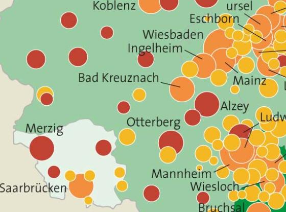 Teaser: Topografie der Musikschulen im VdM in Deutschland