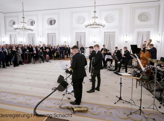 Wandelkonzert von Jugend jazzt im Schloss Belvue