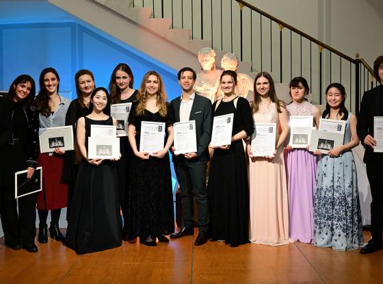 Preisträgerinnen und Preisträger des Felix Mendelssohn Bartholdy Hochschulwettbewerbs 2025 in den Fächern Violine und Klaviertrio