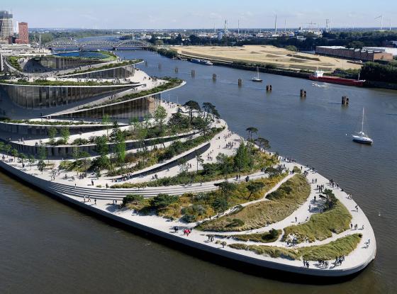 Visualisierung des Siegerentwurfs der Bjarke Ingels Group zum Neubau der Hamburgischen Staatsoper auf dem Baakenhöft in der HafenCity